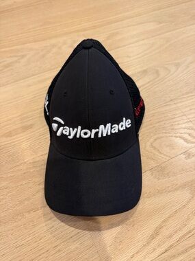 TaylorMade Black Cap with White Logo